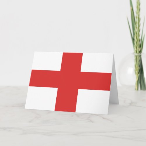 Cross of Saint George Red on White Backgroun Card