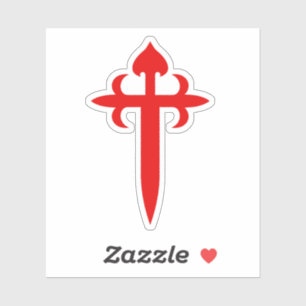 Cross of Saint James The Red Sword‑Shaped Emblem Sticker