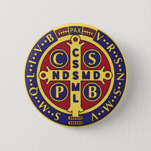 Cross of St Benedict Button