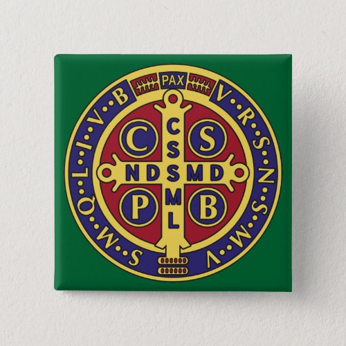Cross of St Benedict Pinback Button