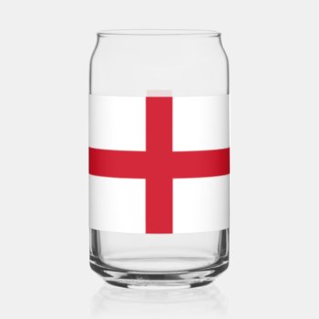 Cross Of St George ~ Flag Of England Can Glass by SunshineDazzle at Zazzle