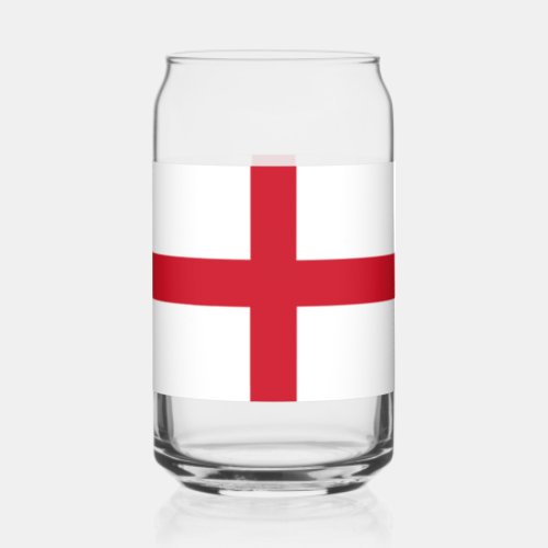 Cross of St George  Flag of England Can Glass