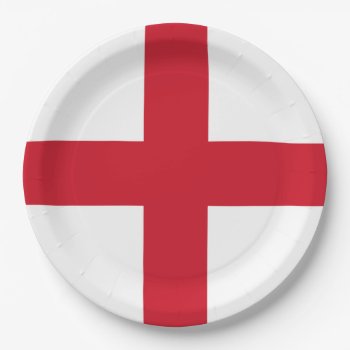 Cross Of St George ~ Flag Of England Paper Plates by SunshineDazzle at Zazzle