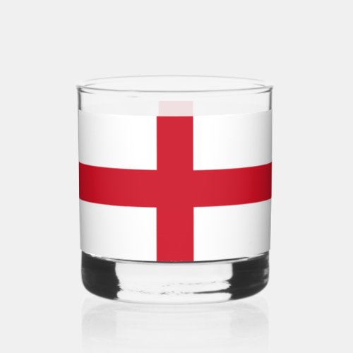 Cross of St George  Flag of England Whiskey Glass