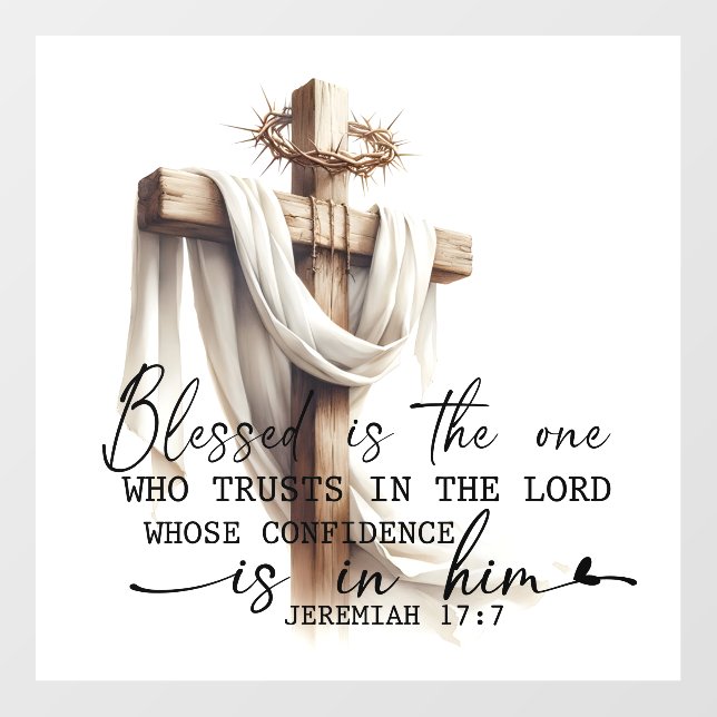 Cross of Steadfast Faith Wall Decal (Front)