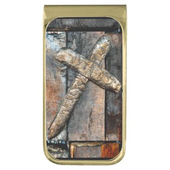 Cross Of Strength Gold Finish Money Clip by JTHoward at Zazzle