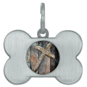 Cross of Strength Pet ID Tag