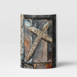 Cross of Strength Pillar Candle