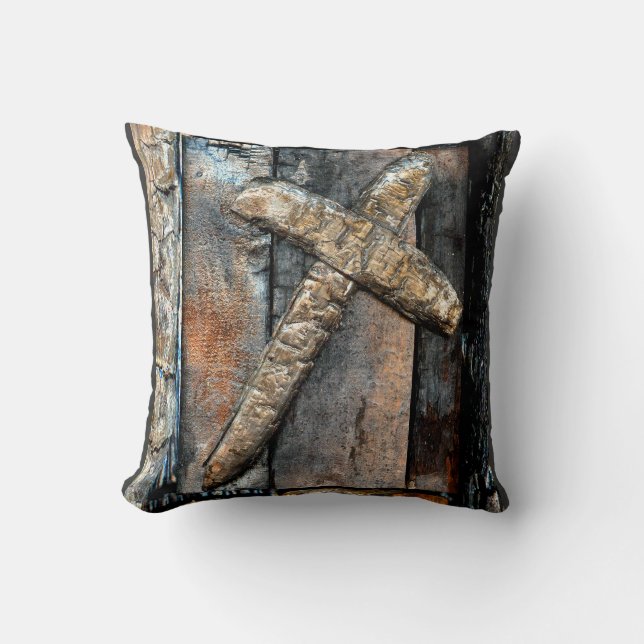Cross of Strength Throw Pillow (Front)