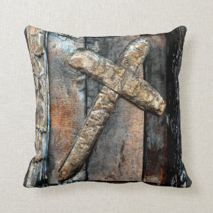 Cross of Strength Throw Pillow