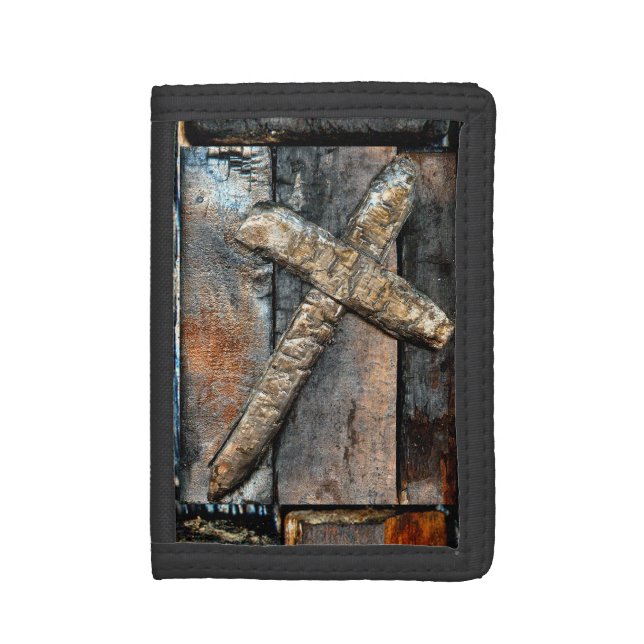 Cross of Strength Trifold Wallet (Front Vertical)