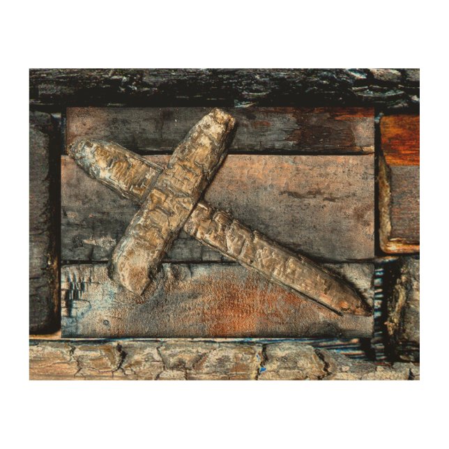 Cross of Strength Wood Wall Art (Front)