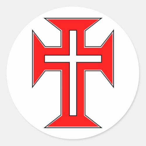 Cross of The Military Order of Christ Classic Round Sticker