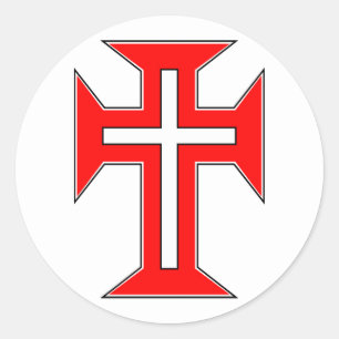 Cross of The Military Order of Christ Classic Round Sticker