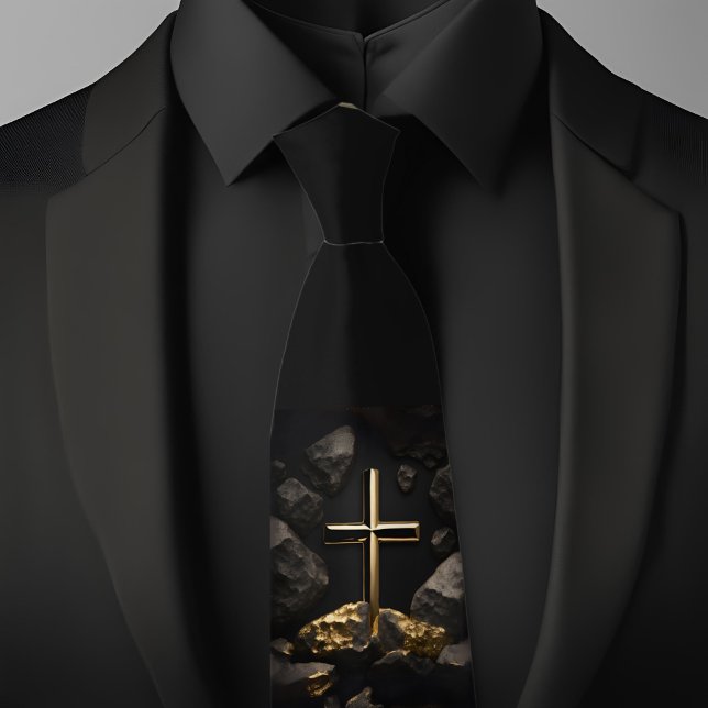 Cross On A Rock  Neck Tie (Creator Uploaded)