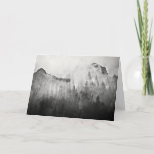 Cross on Top of Foggy Mountains Card