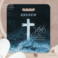 Cross on Water Scripture Prayer Kneeling