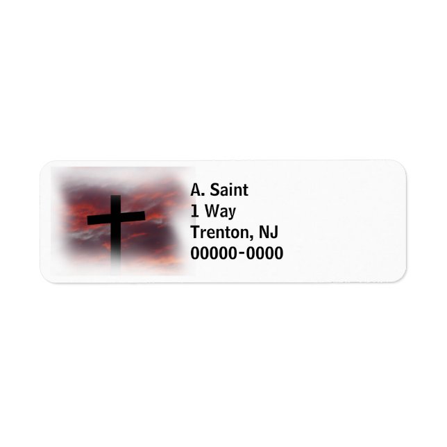 Cross on White 2 Label (Front)