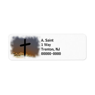 Cross on White 3 Label
