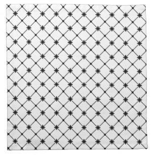 Cross Pattern Black and White Napkins