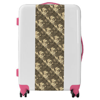 Cross pattern flowers design luggage