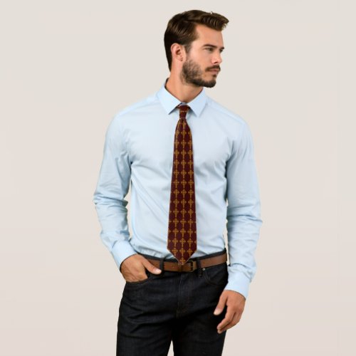 Cross Pattern Neck Tie