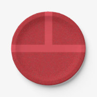Cross Pattern Red Noise Paper Plate – Customizable