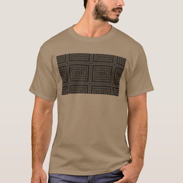 Cross Pattern Tee on pebble shirt (Front)