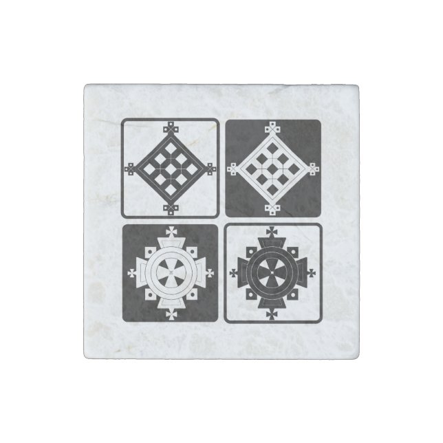 Cross Pendant Set Stone Magnet (Front)