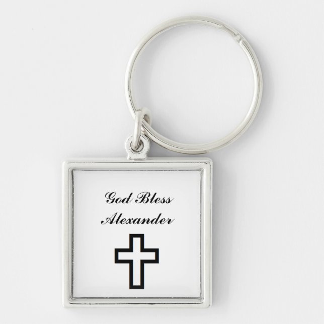 "Cross" Personalized Keychain (Front)