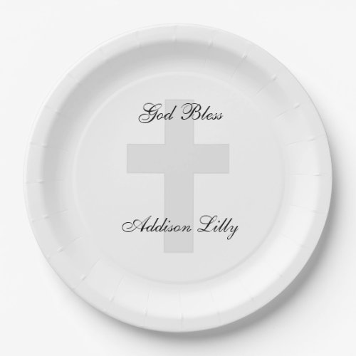 Cross Personalized Paper Plates