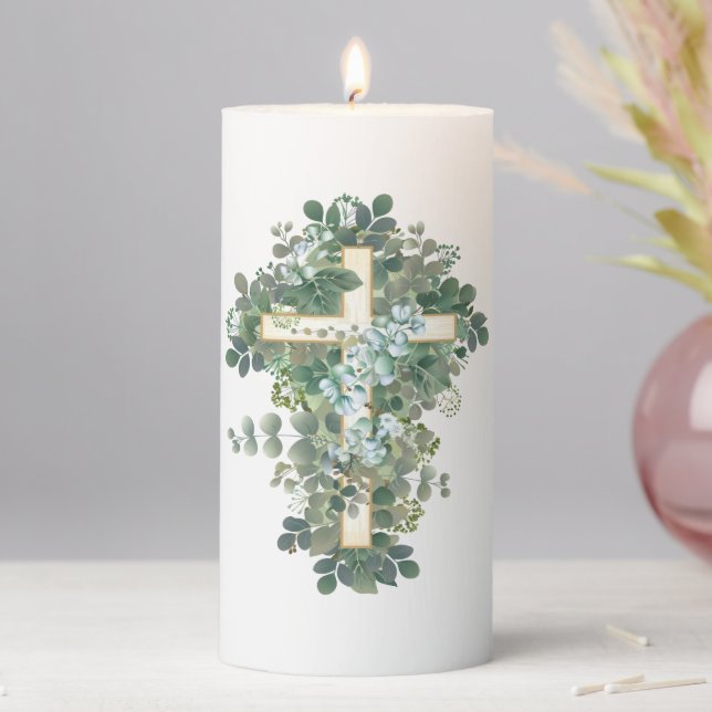 Cross Pillar Candle  (In Situ)