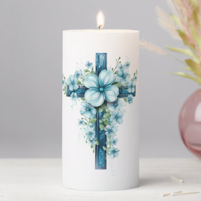 Cross Pillar Candle  (In Situ)