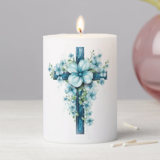 Cross Pillar Candle  (In Situ)