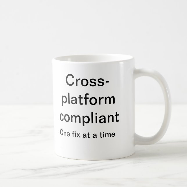 Cross platform compliant coffee mug (Right)