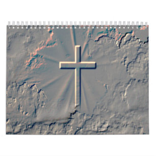 CROSS POPPING OUT FROM ROCK CALENDAR