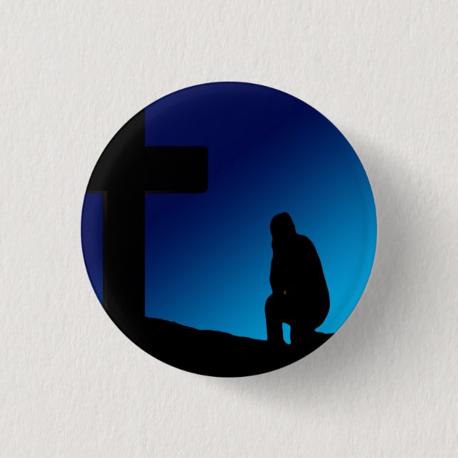 Cross Prayer Banner Button (Front)