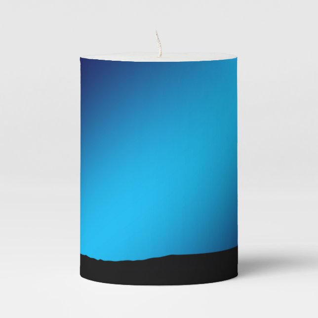 Cross Prayer Banner Pillar Candle (Front)