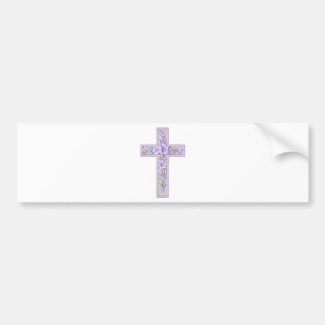 cross purple lt bumper sticker