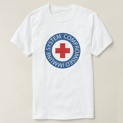 Cross Red Blue Compromised Immune System T_Shirt