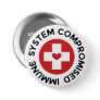 Cross Red Heart Compromised Immune System Button