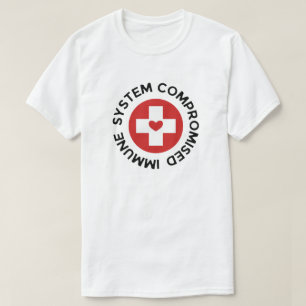 Cross Red Heart Compromised Immune System T-Shirt