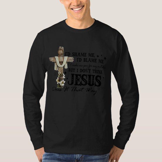Cross Religious Inspirational Christian Bible Quot T-Shirt (Front)