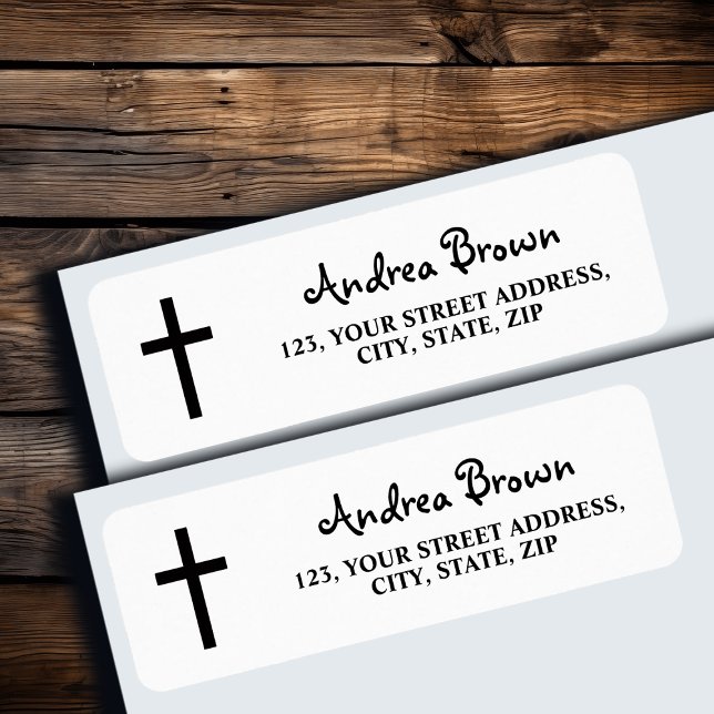 Cross Return Address Label (Creator Uploaded)