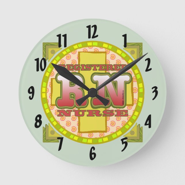 Cross RN Nurse Round Clock (Front)