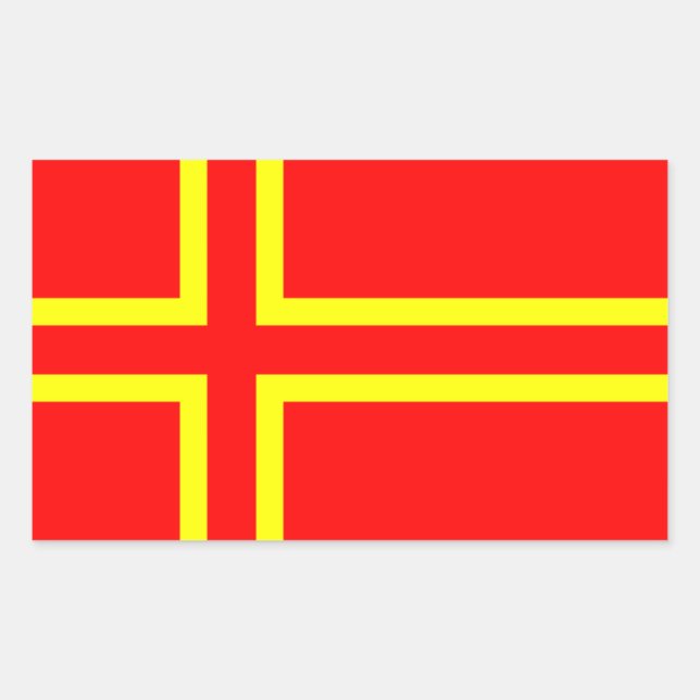 Cross Saint Olaf Rectangular Sticker (Front)