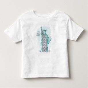 Cross section illustration of Statue of Liberty Toddler T-shirt