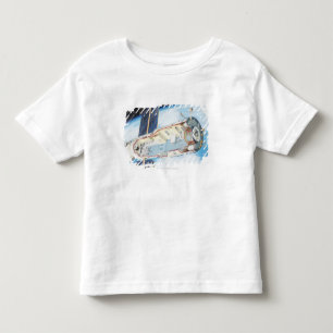 Cross section of solar powered space station toddler t-shirt