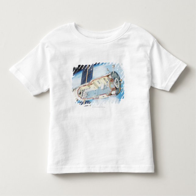Cross section of solar powered space station toddler t-shirt (Front)
