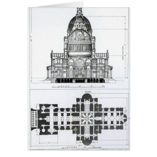 Cross section of St Pauls Cathedral